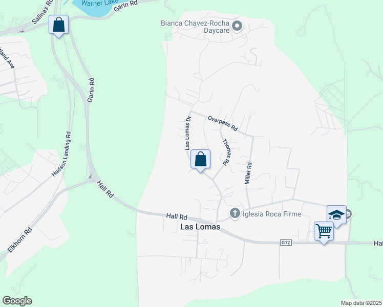 map of restaurants, bars, coffee shops, grocery stores, and more near 108 Las Lomas Drive in Watsonville