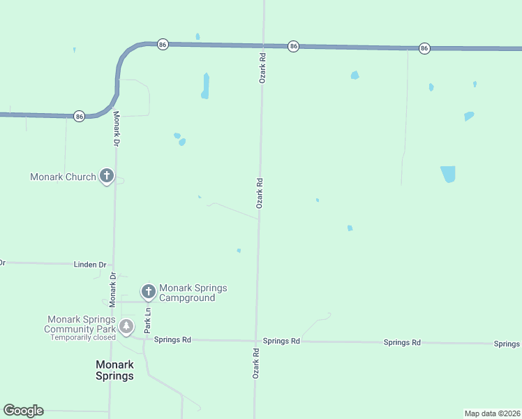 map of restaurants, bars, coffee shops, grocery stores, and more near 13000-13372 Ozark Road in Neosho