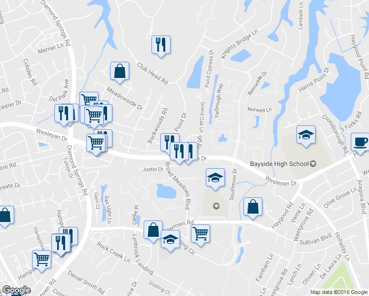 map of restaurants, bars, coffee shops, grocery stores, and more near 5234 Deford Rd in Virginia Beach