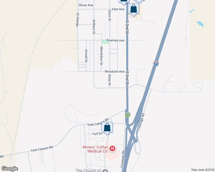 map of restaurants, bars, coffee shops, grocery stores, and more near 205 Hereford Avenue in Raton