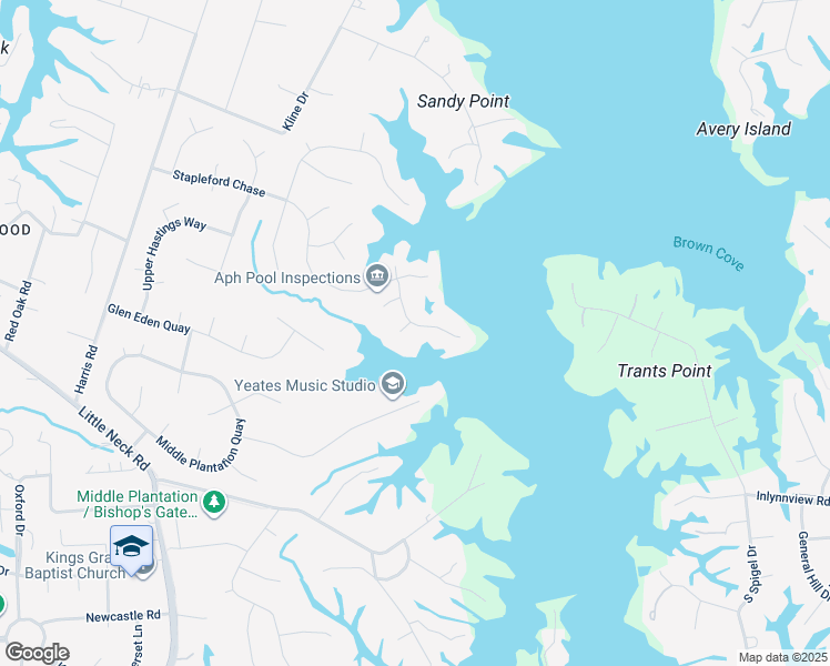 map of restaurants, bars, coffee shops, grocery stores, and more near 3201 9 Elms in Virginia Beach