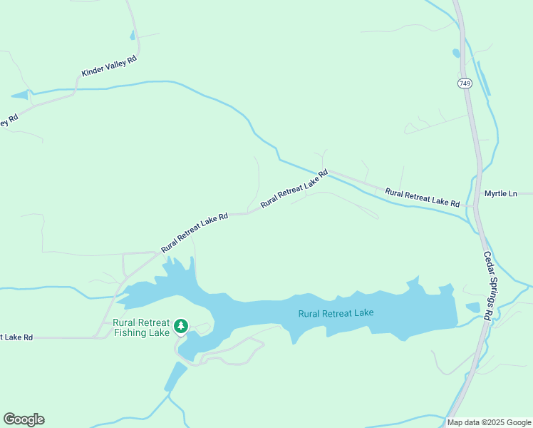 map of restaurants, bars, coffee shops, grocery stores, and more near 493 Rural Retreat Lake Road in Rural Retreat