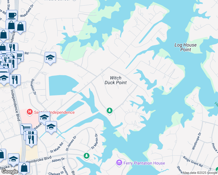 map of restaurants, bars, coffee shops, grocery stores, and more near 4213 Dougherty Court in Virginia Beach