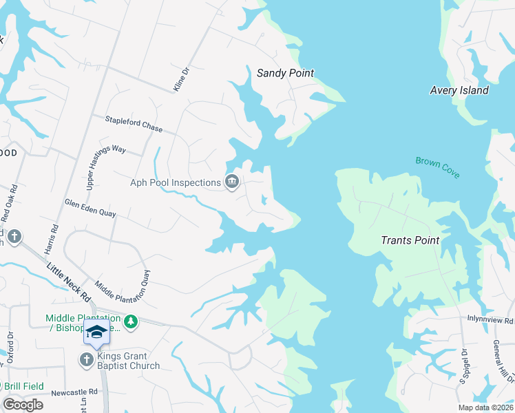 map of restaurants, bars, coffee shops, grocery stores, and more near 920 Enfield Chase in Virginia Beach