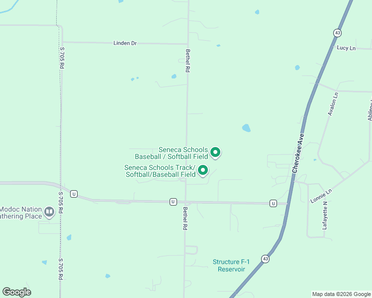 map of restaurants, bars, coffee shops, grocery stores, and more near 1450 Larkin Lane in Seneca