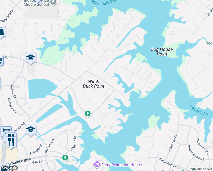 map of restaurants, bars, coffee shops, grocery stores, and more near 4065 Bridgehampton Lane in Virginia Beach