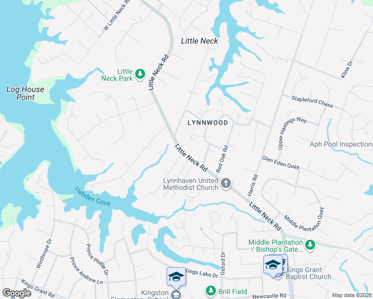 map of restaurants, bars, coffee shops, grocery stores, and more near 1048 Briarwood Point in Virginia Beach