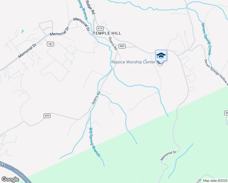 map of restaurants, bars, coffee shops, grocery stores, and more near 1276 Quarry Road in Castlewood