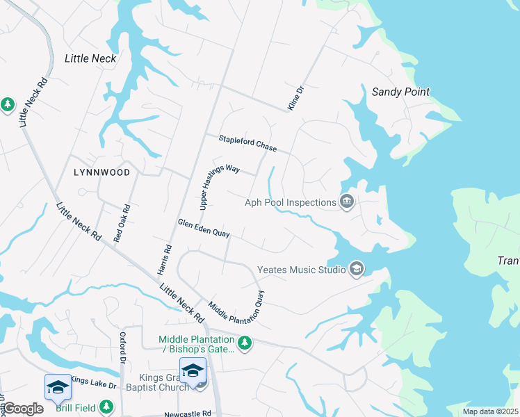 map of restaurants, bars, coffee shops, grocery stores, and more near 908 High Gate Mews in Virginia Beach