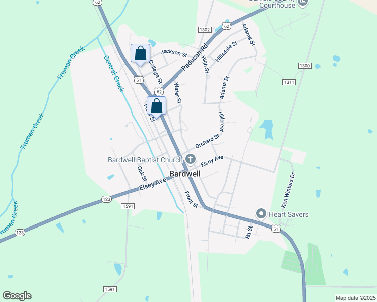 map of restaurants, bars, coffee shops, grocery stores, and more near 236 Orchard Street in Bardwell