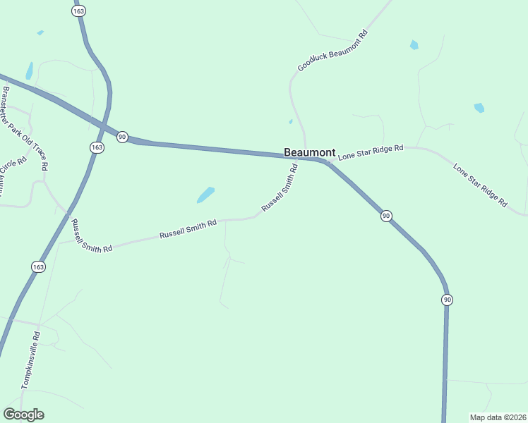 map of restaurants, bars, coffee shops, grocery stores, and more near 743 Russell Smith Road in Beaumont