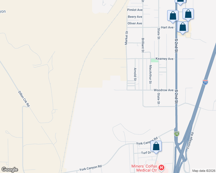 map of restaurants, bars, coffee shops, grocery stores, and more near 700 Woodrow Avenue in Raton