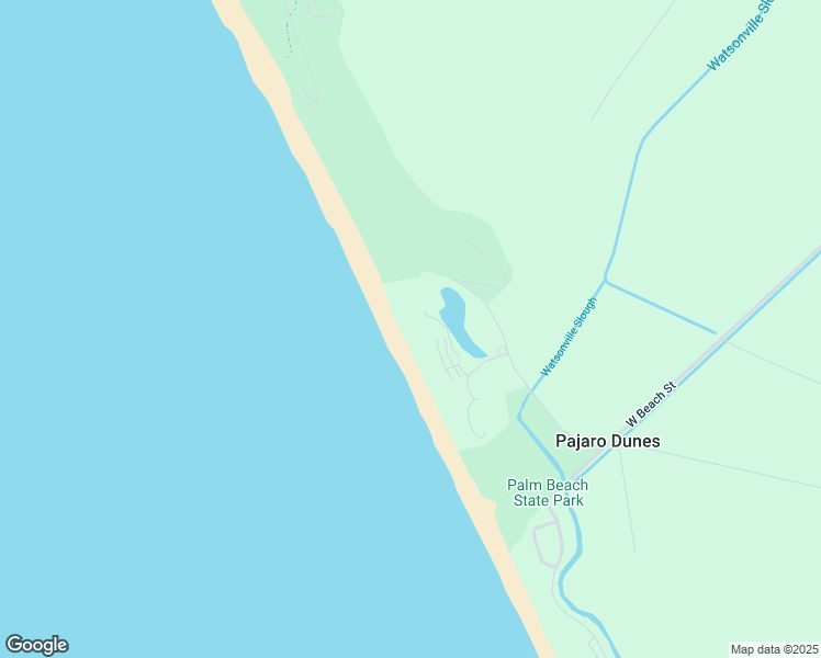 map of restaurants, bars, coffee shops, grocery stores, and more near 101 Shell Road in Watsonville