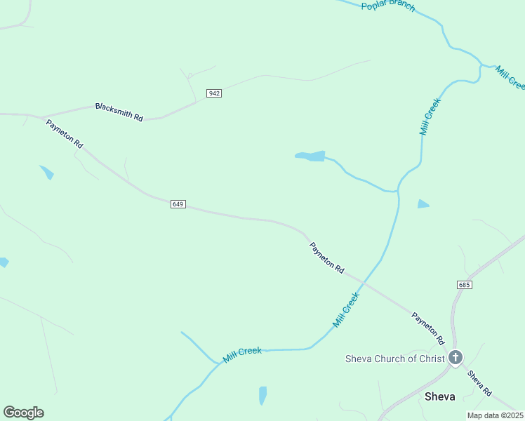 map of restaurants, bars, coffee shops, grocery stores, and more near 2585 Payneton Road in Chatham