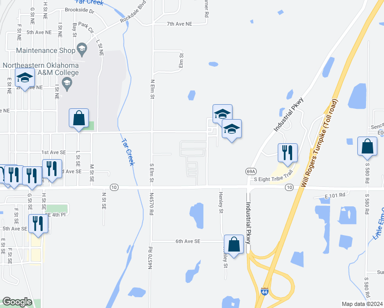 map of restaurants, bars, coffee shops, grocery stores, and more near 2001 East Steve Owens Boulevard in Miami