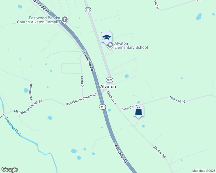 map of restaurants, bars, coffee shops, grocery stores, and more near in Alvaton