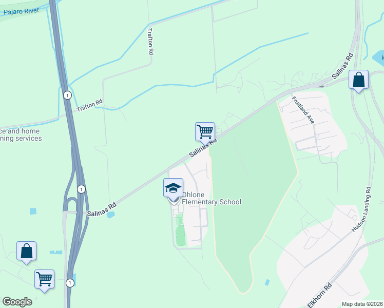map of restaurants, bars, coffee shops, grocery stores, and more near Salinas Road in Mount MADONNA