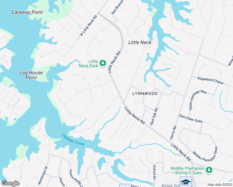 map of restaurants, bars, coffee shops, grocery stores, and more near 1201 Little Neck Road in Virginia Beach