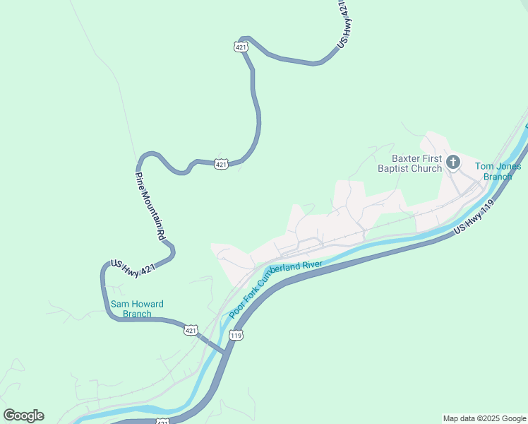 map of restaurants, bars, coffee shops, grocery stores, and more near 9 Kelly Lane in Baxter