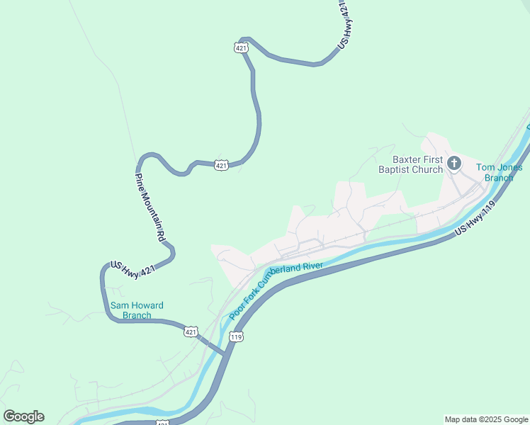 map of restaurants, bars, coffee shops, grocery stores, and more near 9 Kelly Lane in Baxter