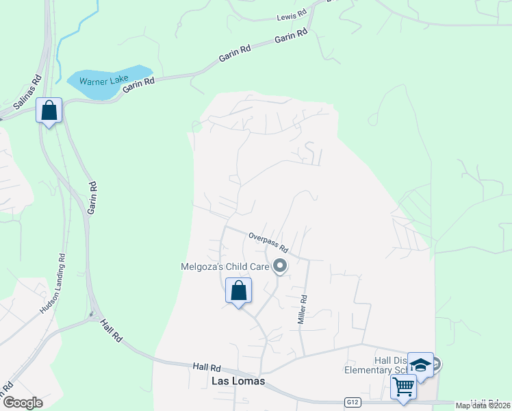 map of restaurants, bars, coffee shops, grocery stores, and more near 206 Las Lomas Drive in Watsonville