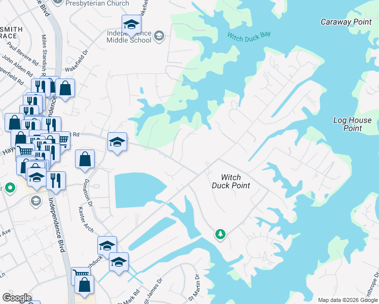 map of restaurants, bars, coffee shops, grocery stores, and more near 1116 Lady Ginger Lane in Virginia Beach