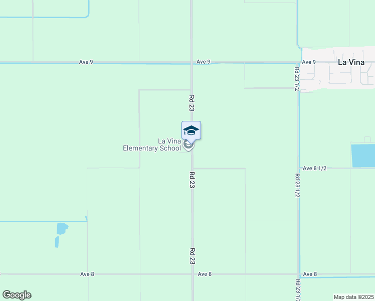 map of restaurants, bars, coffee shops, grocery stores, and more near 8594 Road 23 in Madera