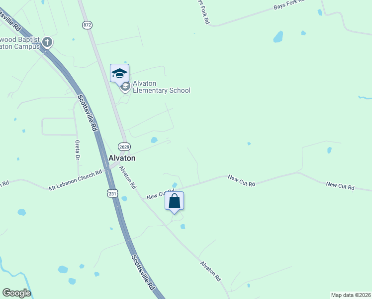 map of restaurants, bars, coffee shops, grocery stores, and more near 350 Isbell Road in Alvaton