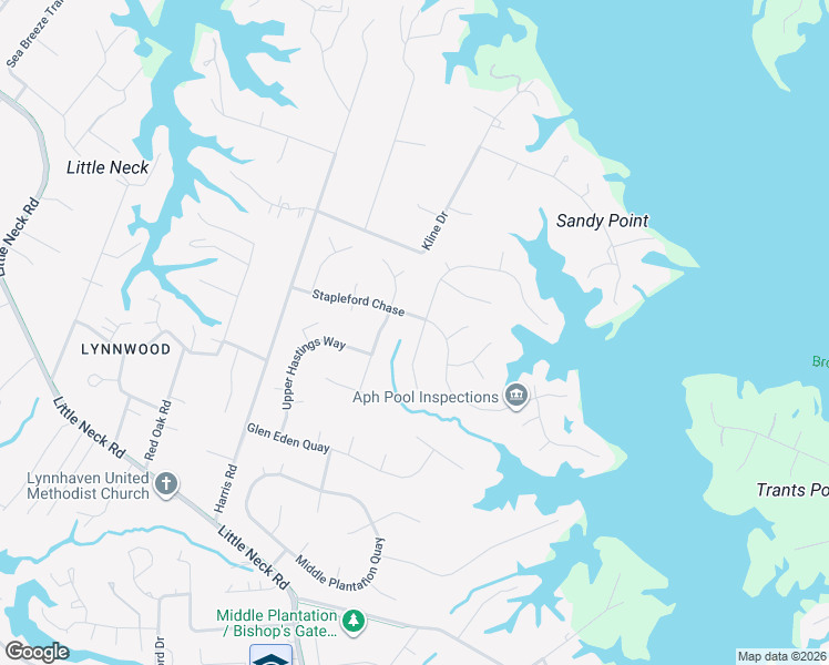 map of restaurants, bars, coffee shops, grocery stores, and more near 929 Downshire Chase in Virginia Beach
