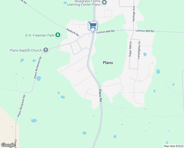 map of restaurants, bars, coffee shops, grocery stores, and more near 3442 Plano Road in Bowling Green
