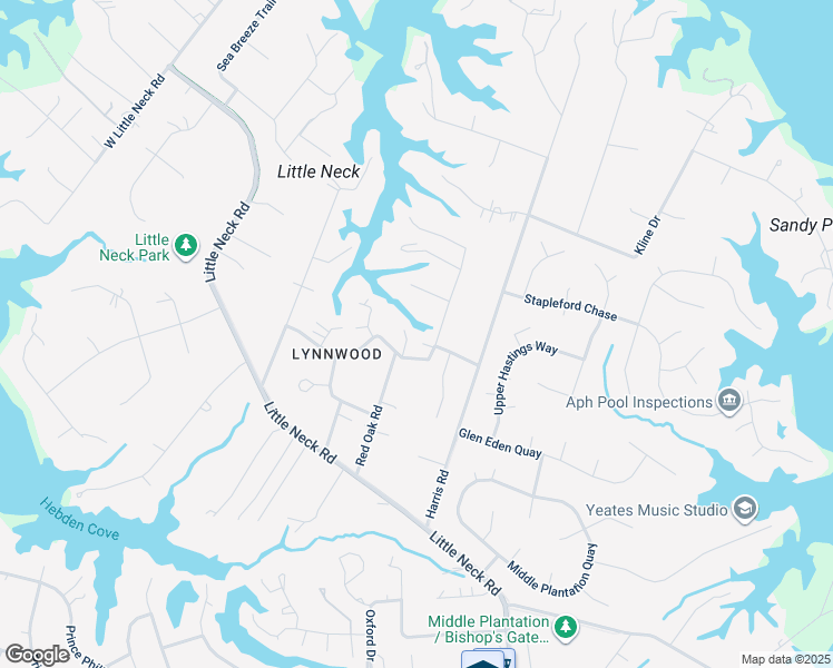 map of restaurants, bars, coffee shops, grocery stores, and more near 3362 Walnut Lane in Virginia Beach