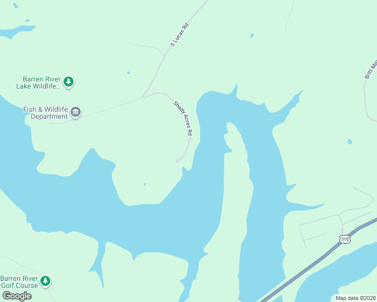map of restaurants, bars, coffee shops, grocery stores, and more near 391-499 Shady Acres Road in Barren