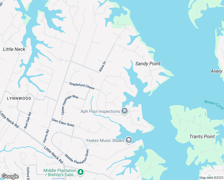 map of restaurants, bars, coffee shops, grocery stores, and more near 1009 Roehampton Vale in Virginia Beach