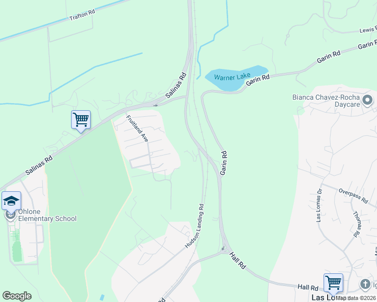 map of restaurants, bars, coffee shops, grocery stores, and more near 68 Fruitland Avenue in Monterey County