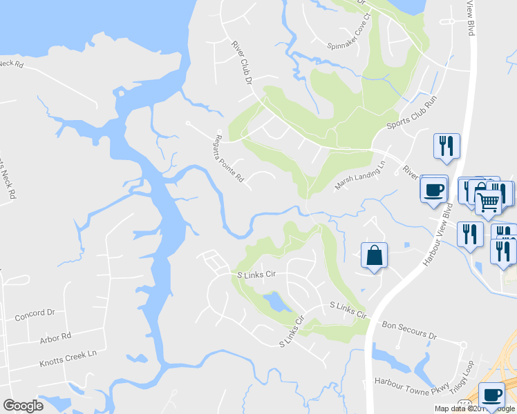 map of restaurants, bars, coffee shops, grocery stores, and more near 5232 Regatta Pointe Rd in Suffolk