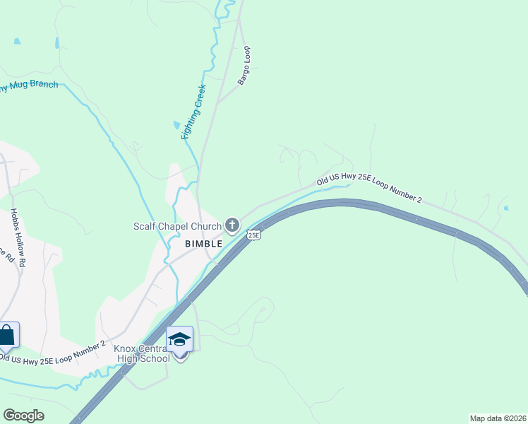 map of restaurants, bars, coffee shops, grocery stores, and more near 3246 Kentucky 3439 in Bimble