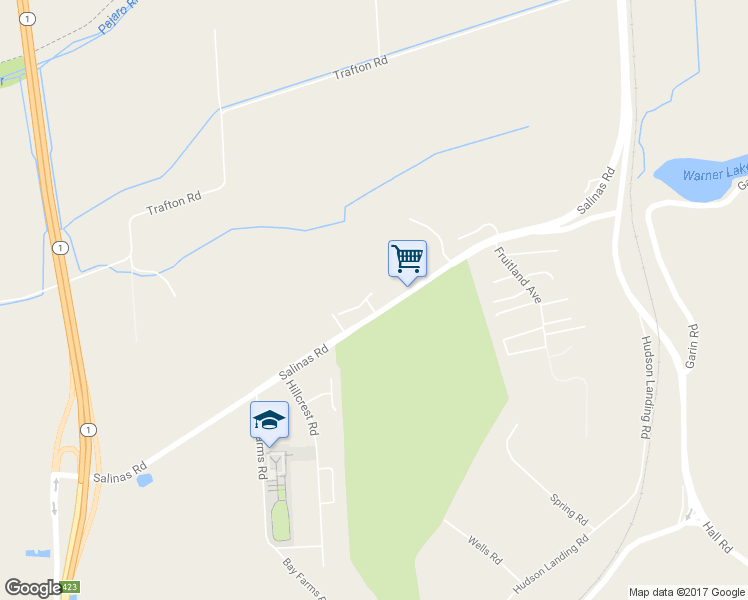 map of restaurants, bars, coffee shops, grocery stores, and more near 12835 Fair Way in Monterey County