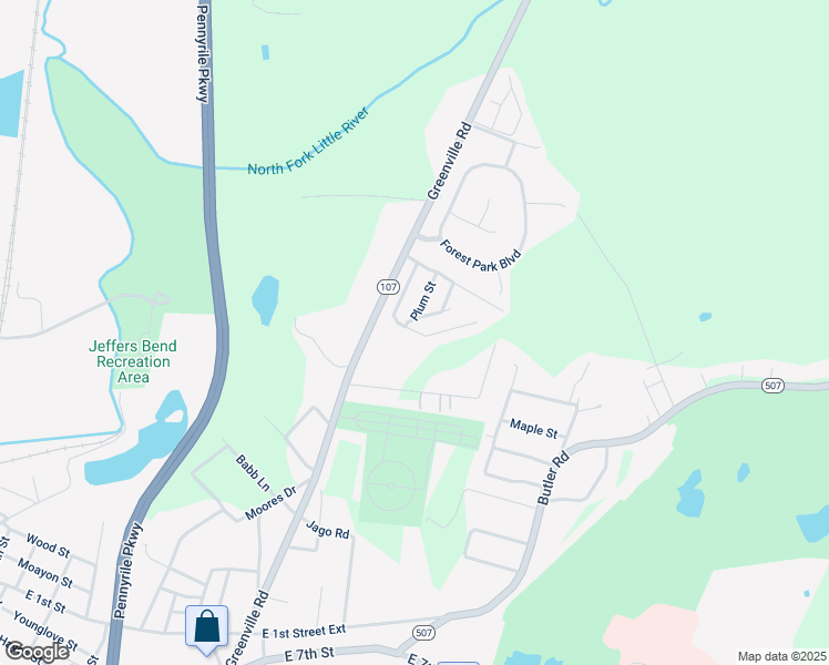 map of restaurants, bars, coffee shops, grocery stores, and more near 187 Peach Street in Hopkinsville