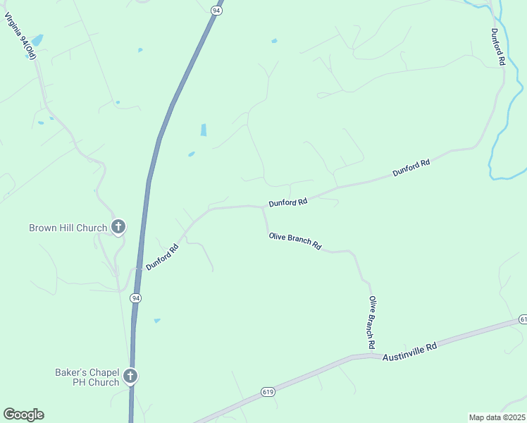 map of restaurants, bars, coffee shops, grocery stores, and more near 100 Olive Branch Road in Max Meadows