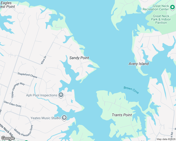 map of restaurants, bars, coffee shops, grocery stores, and more near 3008 Lynndale Road in Virginia Beach