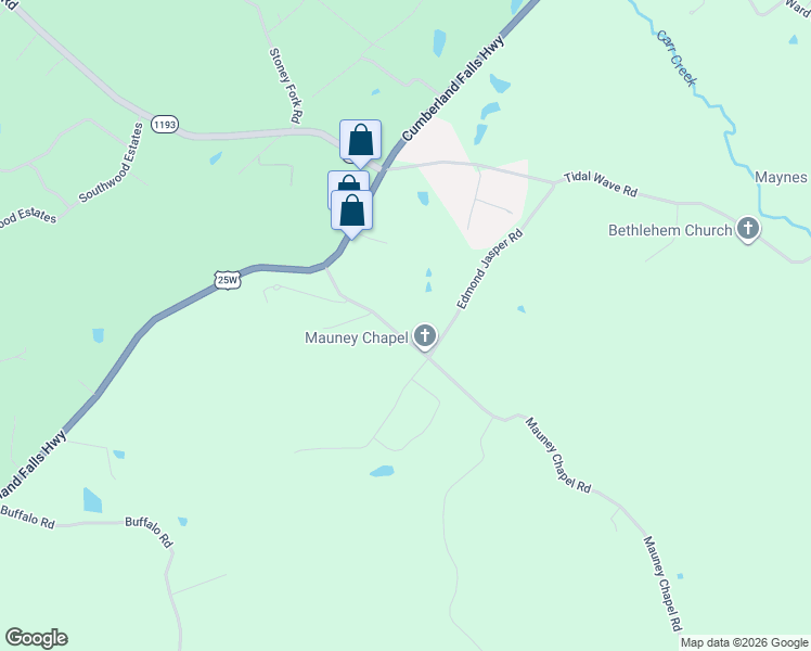map of restaurants, bars, coffee shops, grocery stores, and more near 182 Mauney Chapel Road in Corbin
