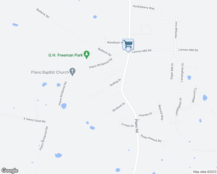 map of restaurants, bars, coffee shops, grocery stores, and more near 123 Rolling Drive in Bowling Green