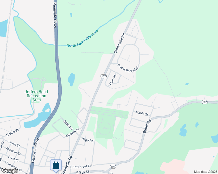 map of restaurants, bars, coffee shops, grocery stores, and more near 190 Peach Street in Hopkinsville
