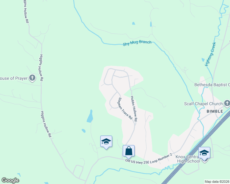 map of restaurants, bars, coffee shops, grocery stores, and more near 152 Elizabeth Lane in Barbourville
