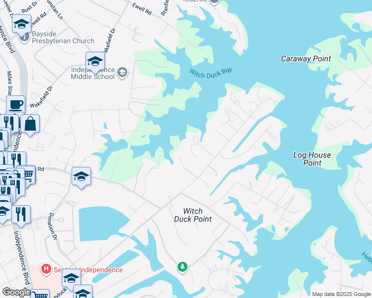 map of restaurants, bars, coffee shops, grocery stores, and more near 1220 Lawrence Grey Drive in Virginia Beach