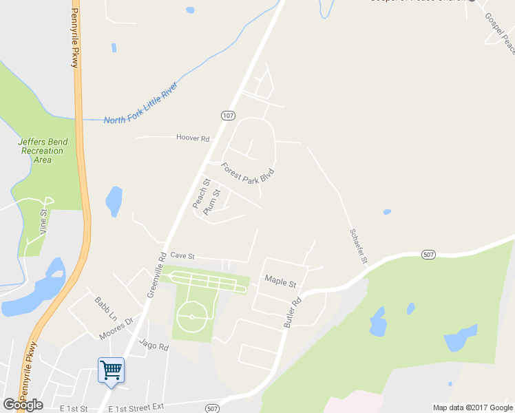 map of restaurants, bars, coffee shops, grocery stores, and more near 79 Locust Street in Hopkinsville