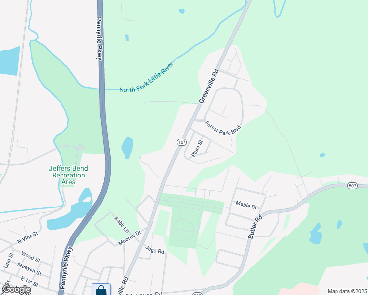 map of restaurants, bars, coffee shops, grocery stores, and more near 89 Peach Street in Hopkinsville