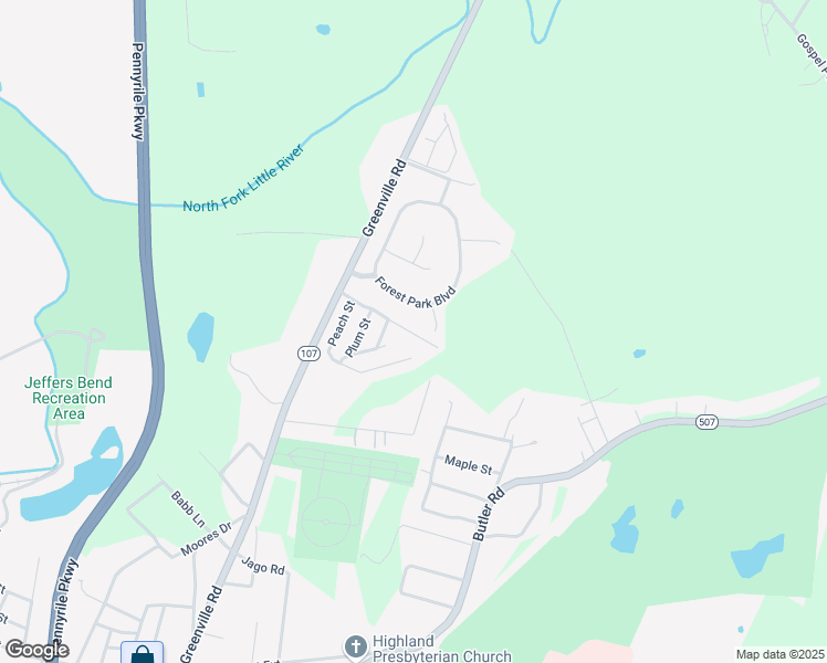 map of restaurants, bars, coffee shops, grocery stores, and more near 62 Locust Street in Hopkinsville
