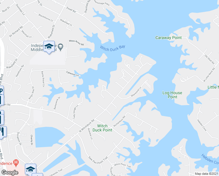 map of restaurants, bars, coffee shops, grocery stores, and more near 1208 Lawrence Grey Drive in Virginia Beach