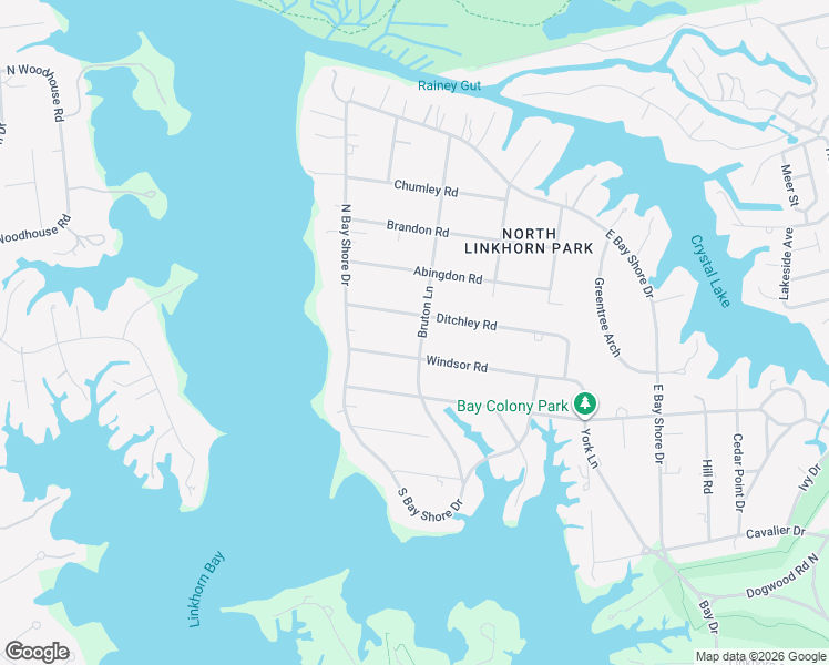 map of restaurants, bars, coffee shops, grocery stores, and more near 1217 Bruton Lane in Virginia Beach